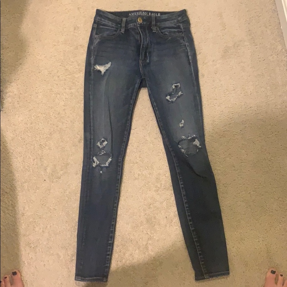 AE High-Rise Distressed Jegging